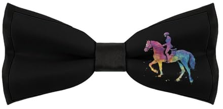 Horse Rider Race Marseille Fashion Pre-tied Bow Ties for Men Adjustable Bowtie Tuxedo Wedding