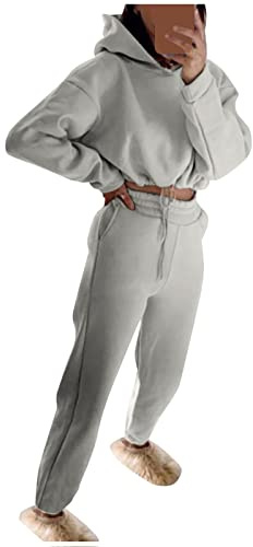 SCBFDI Pantalon Mujer Vestir, Roupas Femininas Fato Treino Mulher Inverno Ropa Mujer Invierno 225 Conjunto Yoga KPOP de Sudadera y Falda con Lavado Lounge Chandal Marfil M