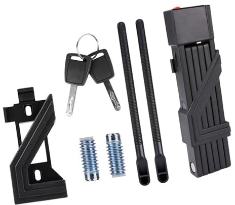 ZWTPGKRD Serrure De Vélo Pliable avec Anti-vol Construction en Alliage Zinc pour Vélos Route Vélos Montagne Chaîne Résistante À l'usure Pliable avec Clé