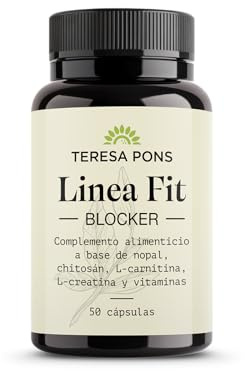 Teresa Pons – Línea Fit Blocker | Apoyo al control de peso y al metabolismo | Chitosán, nopal, caralluma, L-carnitina y vitaminas B | 50 cápsulas