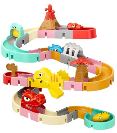 Pista per palline da bagno, Gioco interattivo, 1 set, Giocattolo scivolo per bambini, Gioco d'acqua per vasca da bagno, Forte aspirazione, Per , Bambini, Bagno, Scivolo, Pista, Giocattoli, Acqu