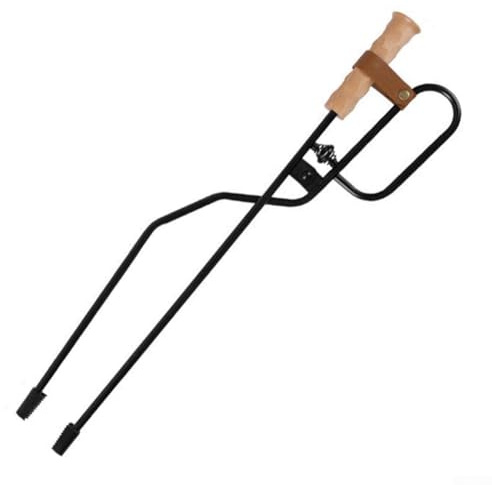 Pinzas de fuego resistentes para camping y chimenea, herramienta de agarre de leña de acero de 50,5 cm con función de tubo de soplado, agarre antideslizante resistente al calor con Han(TYPE1)