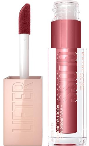 Maybelline New York Glänzender Lipgloss für voller wirkende Lippen, Feuchtigkeitsspendend, Mit Hyaluronsäure, Lifter Gloss, Farbe: Nr. 005 Petal (Pink), 1 x 5,4 ml