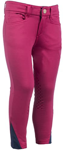 HKM Kinder Reithose Silikon Kniebesatz Comfy Cranberry 140/146