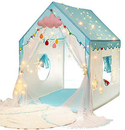 Ergocar Spielzelt für Kinder, Spielhaus Zelt für den Innen- und Außenbereich, Prinzessin Castle, Atmungsaktiv Mädchen & Junge Spielzelt, Weihnachten Geburtstagsgeschenke für Kinder