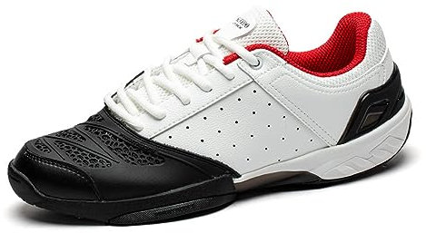 ROPHOO Zapatos de esgrima para hombres y mujeres, tenis de esgrima estándar, engranajes de esgrima de lámina de espada, Negro-rojo, 10.5 Narrow Women/10.5 Narrow Men