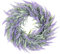 Lwuey Corona Lavanda, Decorativa Puerta Flores Hojas Floral Artificial Guirnalda Redonda Primavera Verano Granja Aire Libre Coloridas Corazón Púrpura Navidad Hecha Mano Pared Ventana Plantas Plástico