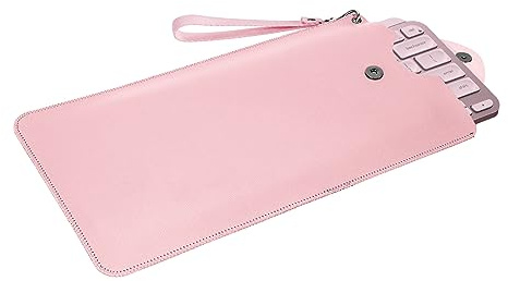 Custodia da trasporto per tastiera Geekria compatibile con Logitech MX Keys Mini/Mini for Mac/Pebble Keys 2 K380s, borsa da viaggio protettiva in pelle vegana (Rosa)