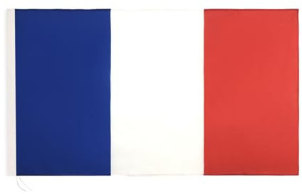 LEIVESTE - Drapeau français, résistant aux intempéries avec passant pour la tige drapeau français, 60 x 90 cm.