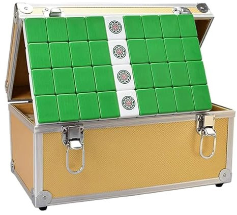 ppARK Mahjong 1 Set Fliesenspiele Mahjong Set Langlebiges Reise-Mahjong für Vatertagsgeschenk, Jubiläumsgeschenk, Wohnzimmer, Schlafzimmer Mahjong Spiel