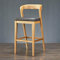 CBBYNT Möbel Schreibtischstuhl Theke Massivholz Barstühle Sitz mit Rückenlehne, Freizeit Kunstleder Hohe Hocker/C elegant