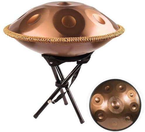 ORANGES Handpan 432hz 440hz Steel Hand Drum Instrument In D Minor 22inch Handpan Drum Set With Bag 9 Notes 12 Notes For Audio Production Adults(440Hz,9 notes)