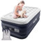 NALONE Air bed Single, Inflatable mattress with Built in Pump, 197x100x46cm Double Blow Up Mattress in 3 Mins Self-Inflation/Deflation, Portable air mattress for Home, Travel & Camping (Single/Twin)