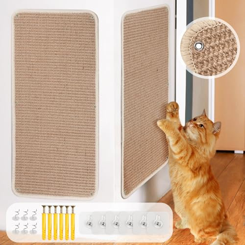 Suwineo 2 Stücke Kratzmatte Katze 60X30cm Katzen Kratzbrett Widerstandsfähig für Katzen, zum Schutz von Teppichen und Sofas