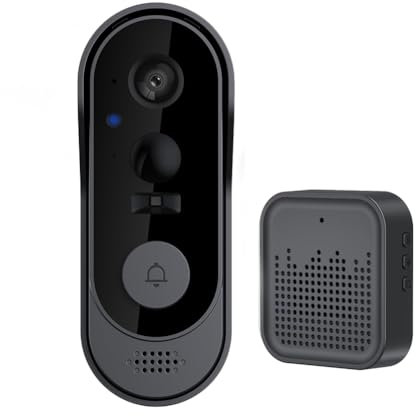 Fangxuee Telecamera WiFi per Campanello con Visione Notturna, Rilevamento del Movimento e Chiamata Video Remota per Casa, Appartamento, Spioncino Porta.