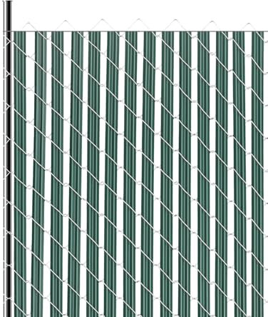 VEVOR Láminas de Privacidad con Bloqueo Inferior 1130 x 31,8 x 7,6 mm, Láminas Verticales de Pared Simple de HDPE con Bloqueo Inferior para Cercas de Alambre de Cadena para Jardines, Granjas, Verde