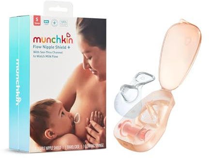 Munchkin Flow - Protector de pezón de 16 mm + | Ve el flujo de leche mientras amamantas | Lactancia materna y artículos esenciales para bebés