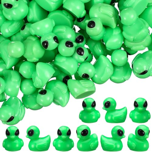 Danbghyuo 20 pcs Mini Figurines de Canard Extraterrestre en Résine, Statues d'animaux Amusantes, Idéales pour Bureau, Jardin Salle de Classe Tableau de Bord, Décoration de fête de Noël