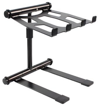 BoomToneDJ LDS3 Bureau réglable pour Ordinateur. Stand Noir pour Portable Stand DJ Support Laptop Hauteur réglable. Idéal pour Poser Un Ordinateur au-Dessus d'un contrôleur USB ou Table de mixage.