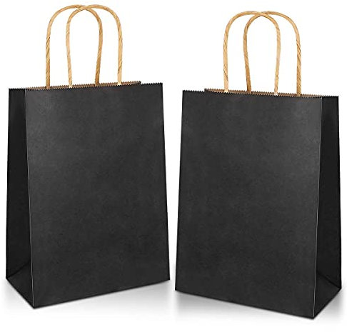 30 Stück Geschenktüten 21 * 15 * 8CM,Papiertüten mit Henkel,Papiertüten für Geburtstagsfeier,Weihnachten,Geschenkverpackung,Einkaufstüten(verdicken 130gsm)