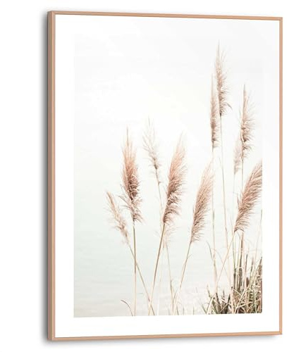 REINDERS Gerahmtes Bild, Pampasgras, Küche, Bilder, Wanddeko, Room Decor, MDF, Beige, 40 x 30