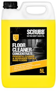 SCRUBB L9 Supro Floor Cleaner, Powerful Cleaner & Degreaser Concentrate For All Hard Floors, 5L
