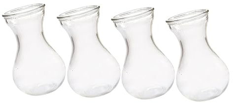 Garneck Hochzeitsdeko 4 Stück Hyazinthenvase Trockenblumentopf Durchsichtige Dekorative Vase Avocado-Vasen Durchsichtige Flaschen Bürodekorationen Hochzeitsvasen Pflanzgefäß Glastopfvase