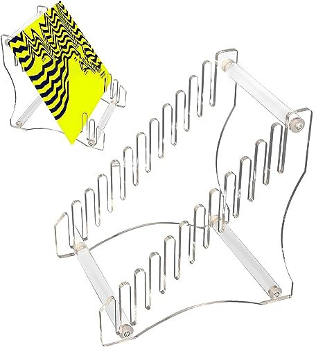 BBTISG Soporte De Almacenamiento De Discos De Vinilo, Soporte De ExhibicióN De Registros Para 50 Discos de Vinilo eStante De Discos De Vinilo AcríLico Para Libros, Registros, Archivos (transparente)