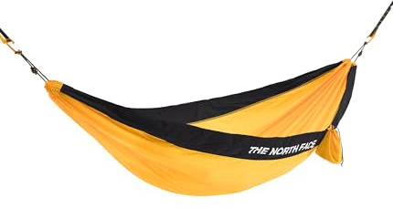 THE NORTH FACE Wawona Camp Hammock - Includes Carabiners & Tree Straps for Easy Setup, Storage Bag Doubles as Pocket, Summit Gold/TNF Black, One Size