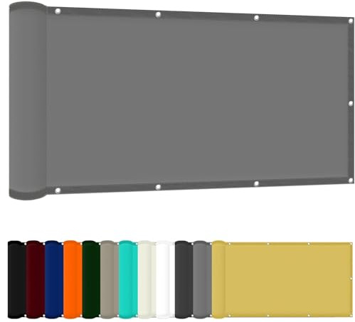 Sonnensegel 180 x 250 cm PES Windschutz Sonnenschutz Strand Uv-Schutz-Polyestergewebe mit Seil Sonnenschutz für Garten Terrasse Und Balkon, Hellgrau
