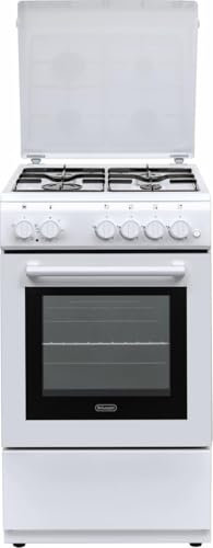 DL554EW Cuisinière à gaz avec four électrique 4 brûleurs Blanc Classe énergétique A 50 x 50 cm
