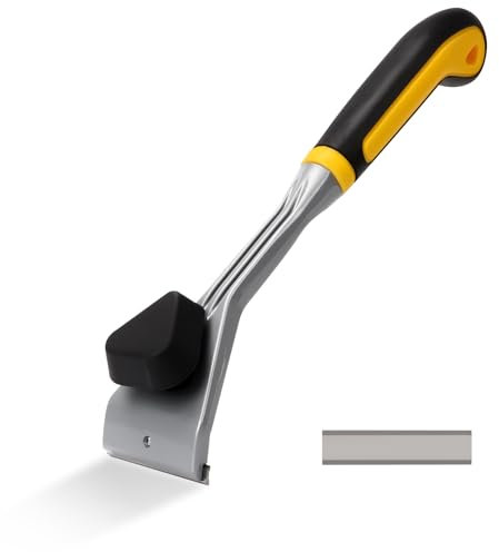 Scraper Tool, Hard Alloy Scraper, Paint Remover with Ergonomic TPR Handle for Wood Floor and Wall Removing Paint Glue Grout Varnish (with Replacement Head)