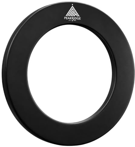 Peakridge® Dartboard Surround - Schwarzer Schutzring für Dartscheibe, Premium Black, PU-Material, einteilig