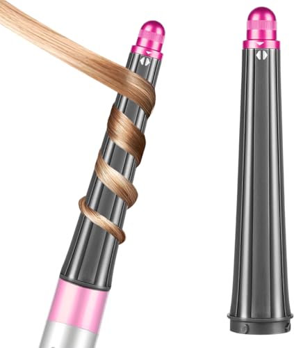 Konischer Lockenaufsatz für Dyson Airwrap, Kompatibel mit HS01/HS05/HS08, das neue konische Design, 20-36mm, das Haar nahe am Ansatz stylen, Locken in beide Richtungen mit nur einem Aufsatz, Fuchsia