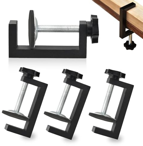 Tischklemme, 4 Stück G Klemme Kit Klemmbereich Schraubzwingen Klein Universalhalterung Klemmwerkzeuge Zwingen Klemmen C-Klemme für Schlafzimmer Küche Badezimmer