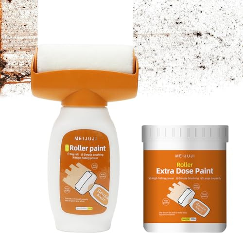 Pintura de pared blanca para reparación de paredes, rodillo con pasta reparadora de pared, rodillo para retoques de pared, rodillo para arañazos de pared, graffiti, grietas dañadas (1000 g)