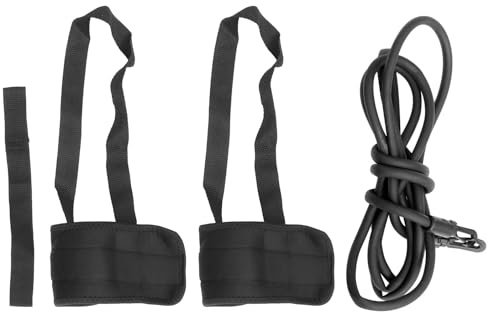 Healeved Ensemble de Natation Ceinture d'Entraînement et Laisse de Natation Sangle de Cheville Ajustable en Néoprène Épais Corde Élastique 6X10X3 CM Résistante pour Entraînement Piscine