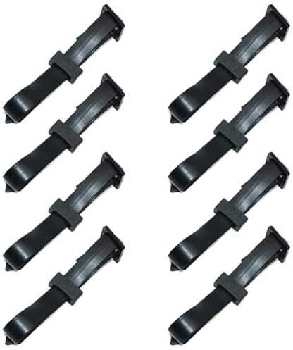 Lawnoval Supporto per piante regolabile resistente, confezione da 8 legami per piante in PVC, alberi, arbusti e piante in vaso, per nero 60 x 25 cm