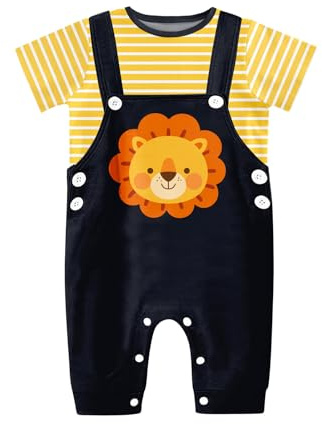 SFreeBo Infant Baby Boys Clothing Sets 2pcs Newborn Baby Cotton Romper Outfits Suit Toddler Kids Pyjamas Short Sleeves T-shirt Dungarees 0-24 Months