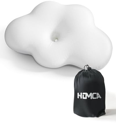 HOMCA Oreiller de Camping en Mousse à Mémoire, Portable Coussin de Voyage