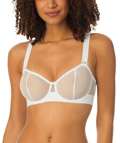 DKNY Women's Sheers Convertible Strapless Bra, White (White Bj), 32D