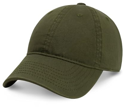 CHOK.LIDS Everyday Premium Dad Hat Unisex Cotton Baseball Cap for Men and Women Adjustable Lightweight Polo Style Curved Brim (Army Green)