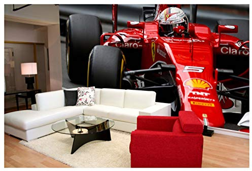 F1 - Carta da parati da parete per bambini, motivo: Formula Race Car Sport, 390 x 260 cm