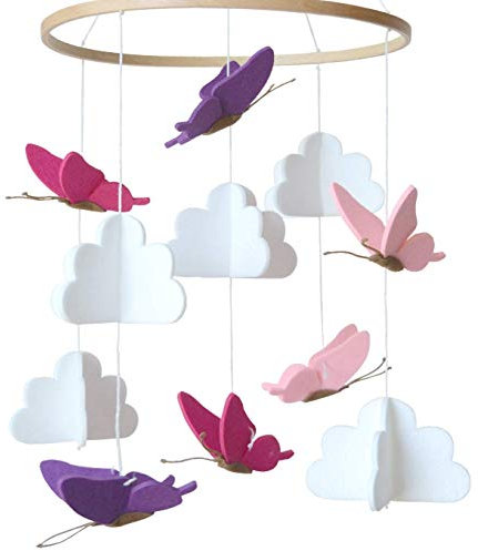 Mobile baby,Mobile Krippe für Jungen und Mädchen,Babybett Mobile Windspiel Rassel Spielzeug,Neugeborenen Kinderzimmer hängende Bettglocke,Mobile für Babybett,baby Windspiel,baby windspiel junge