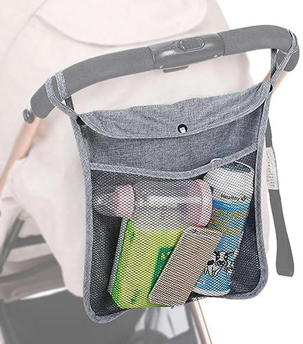 LYQNIHOB Universal Kinderwagen Organizer mit Einkaufsnetz, Multifunktions-Tasche für Stroller, Buggy und Baby Kinderwagen - 1 Stück