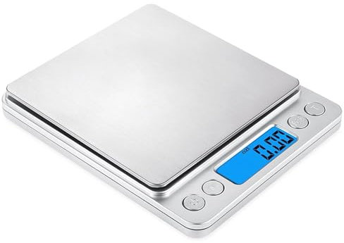ARA CHOICE 500g/0.01g Mini Small Pocket Digital Gold Weighing Pans Scales Jewelry Scale New Weight Scales Precision Gram Scale Food Great For Travel Kitchen Gold Coins