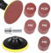 Ordeluxe Kit de Disque abrasif 125mm:Plateau de ponçage 125mm avec filetage M14, 50 pièces de Disque poncage 125mm.Disque a poncer 125mm grains 10x 40/60/80/120/240 pour poncer, polir et dérouiller