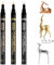 OMCGG 3Pcs Metallic Chrome Markers, Rose Gold Silver Chrome Paint Pen Liquid Mirror Pen 1mm Fine Point Tip Waterproof Metallic Permanent Chrome Pens for DIY Crafts Coloring Painting Christmas Decor