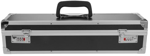 MOLUCKFU Estuche Cuchillos de Aluminio con 8 Ranuras y Cerradura Segura, Caja de Almacenamiento Cocina Adecuado para Chefs y Clases de Cocina