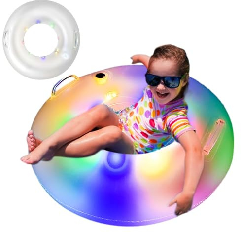 Anello Da Nuoto Gonfiabile - Galleggiante Per Piscina Per Adulti, Giocattolo Estivo Illuminato, Accessorio Per Lago Da Spiaggia | Creativi Di Lunga Durata Anello D'acqua Gonfiabile Dal Design Moderno